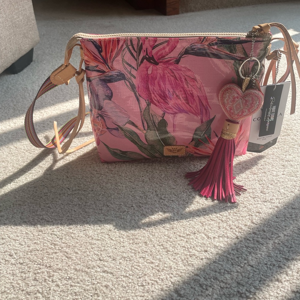 NWT Consuela Pink Flamingo Crossbody Bag